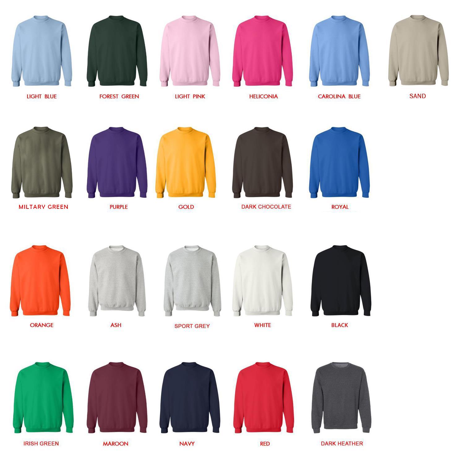 sweatshirt color chart - G.I. Joe Merch