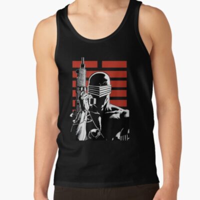 G.I. Joe Snake Eyes Retro Red Stripe Portrait Tank Top