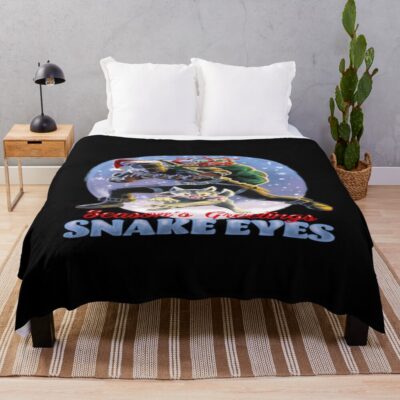 G.I. Joe Christmas Snake Eyes Seasonand 39 Throw Blanket