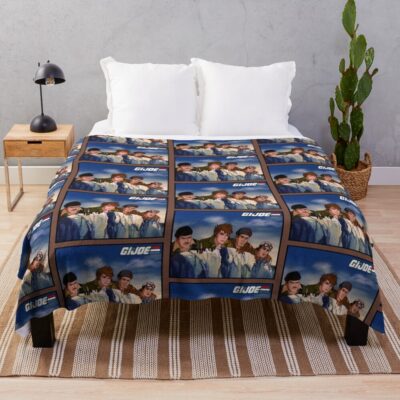 G.I. Joe Random Moment 1 Brown Border Throw Blanket