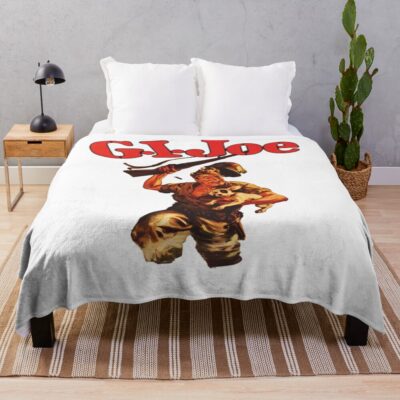 G.I. Joe Issue 6 1950s Classic Military Heroics Throw Blanket