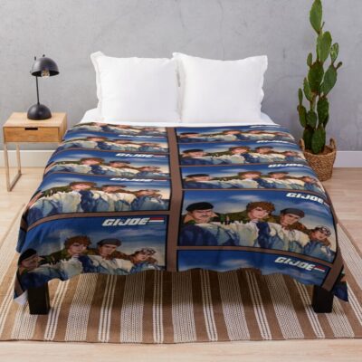 G.I. Joe Random Moment 1 Brown Border Throw Blanket