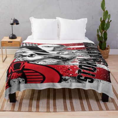G.I. Joe Storm Shadow Paint Splatter Logo Men Throw Blanket