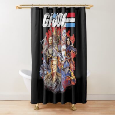 G.I. Joe Group Shot Christmas Shower Curtain