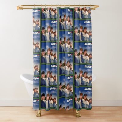 G.I. Joe Random Moment 1 Green Border Shower Curtain