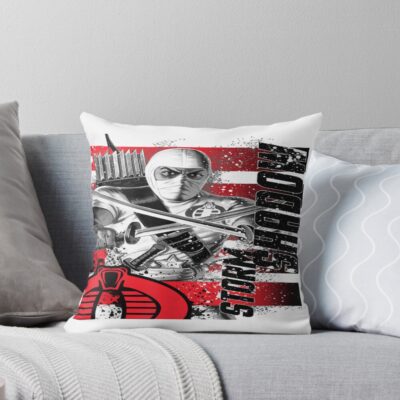 G.I. Joe Storm Shadow Paint Splatter Logo Men Throw Pillow