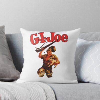 G.I. Joe Issue 6 1950s Classic Military Heroics Throw Pillow