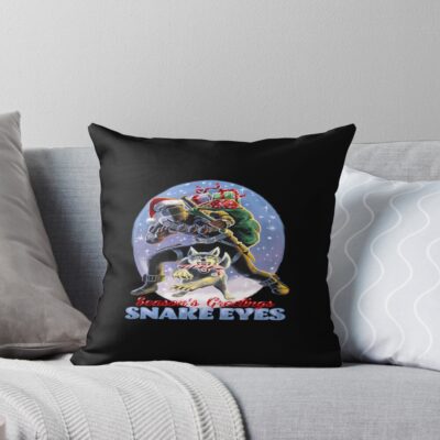 G.I. Joe Christmas Snake Eyes Seasonand 39 Throw Pillow
