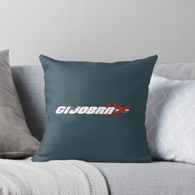 G.I. Jobra Blue Throw Pillow