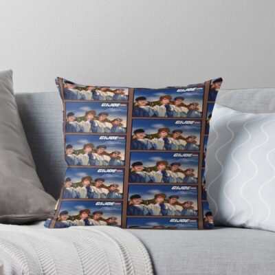 G.I. Joe Random Moment 1 Brown Border Throw Pillow