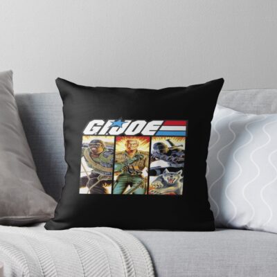 G.I. Joe Black Bg Throw Pillow
